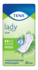 Прокладки урологические Tena Lady Slim Mini, прокладки урологические, 2 капли, 20 шт.