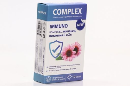 Complex Immuno Эхинацея Витамин C Цинк, порошок для приема внутрь, 2 г, 10 шт.