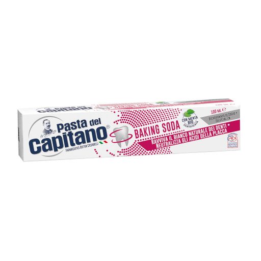 Pasta del Capitano Зубная паста для деликатного отбеливания с содой, паста зубная, 100 мл, 1 шт.